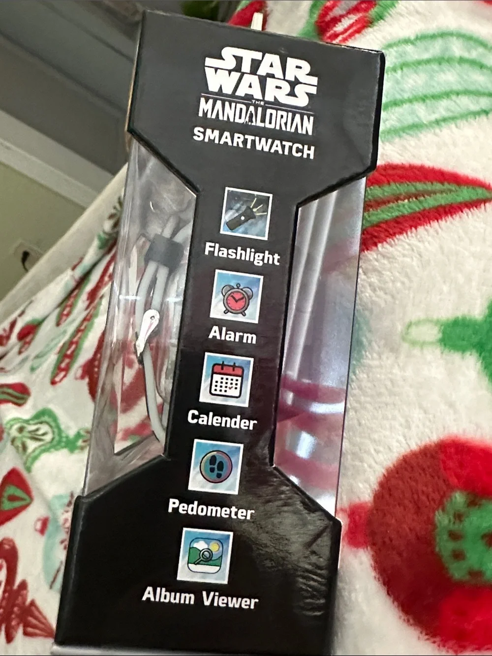 Disney Star Wars The Mandalorian Kids Smartwatch with Pink and Green Grogu Band